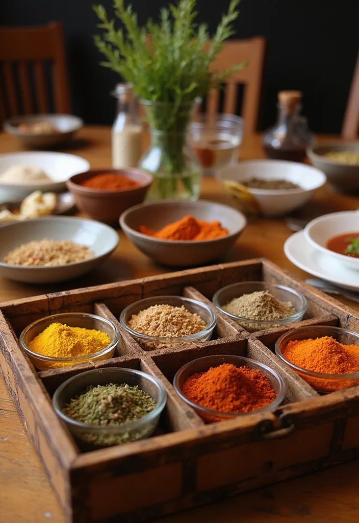 Dining Table Decor Indian Home: A Cultural Guide with 20 Elegant Dining Inspirations - 11. The Spice Box Centerpiece