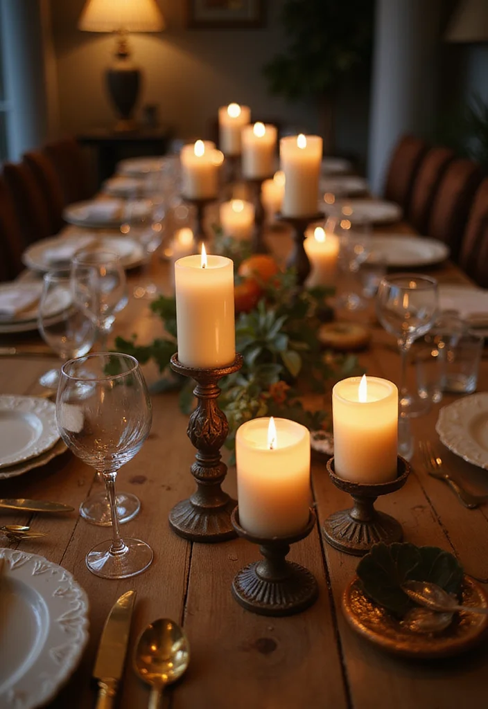 Dining Table Decor Indian Home: A Cultural Guide with 20 Elegant Dining Inspirations - 12. Elegant Candle Arrangements