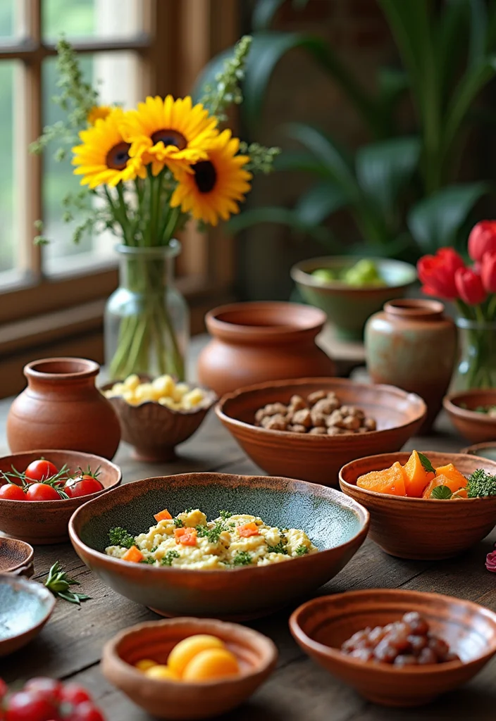 Dining Table Decor Indian Home: A Cultural Guide with 20 Elegant Dining Inspirations - 2. Handcrafted Pottery