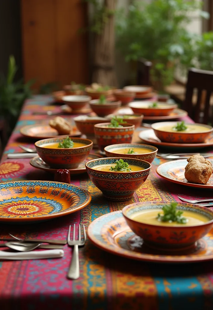 Dining Table Decor Indian Home: A Cultural Guide with 20 Elegant Dining Inspirations - 3. Vibrant Tableware