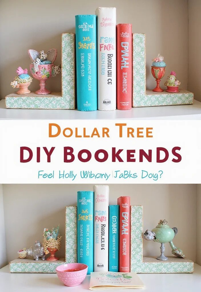 Dollar Tree DIY Home Decor: A Budget-Smart Guide with 19 Simple Crafting Inspirations - 12. Creative Bookends