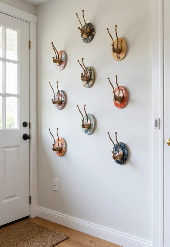 Dollar Tree DIY Home Decor: A Budget-Smart Guide with 19 Simple Crafting Inspirations - 14. Customized Wall Hooks