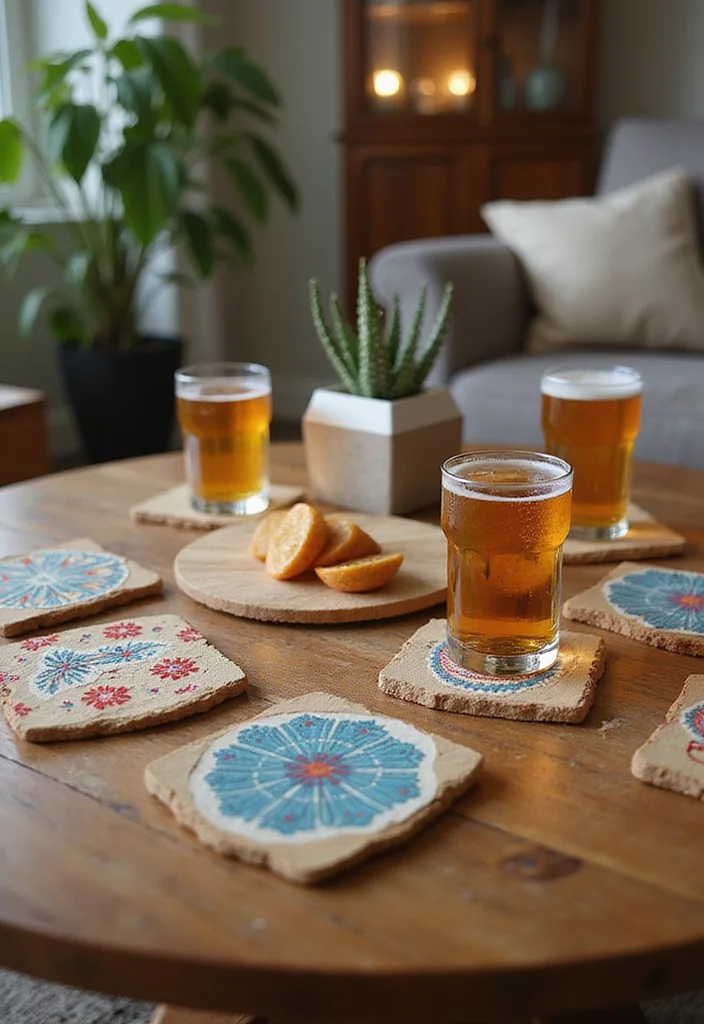 Dollar Tree Home Decor Ideas DIY: A Budget-Friendly Guide with 17 Creative Styling Inspirations - 9. Personalized Coasters