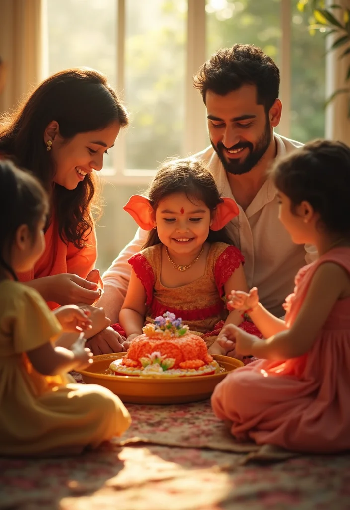 Ganesh Decoration Ideas Home Decor: A Spiritual Guide with 20 Auspicious Festive Inspirations - 20. Ganesh-Themed Family Rituals