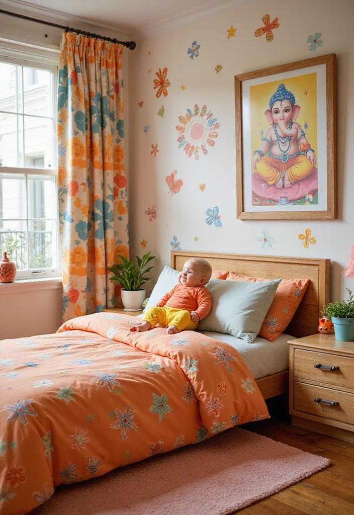 Ganesha Decoration Ideas Home Decor: A Traditional Guide with 20 Festival-Ready Inspirations - 18. Ganesha-Themed Children's Room Decor