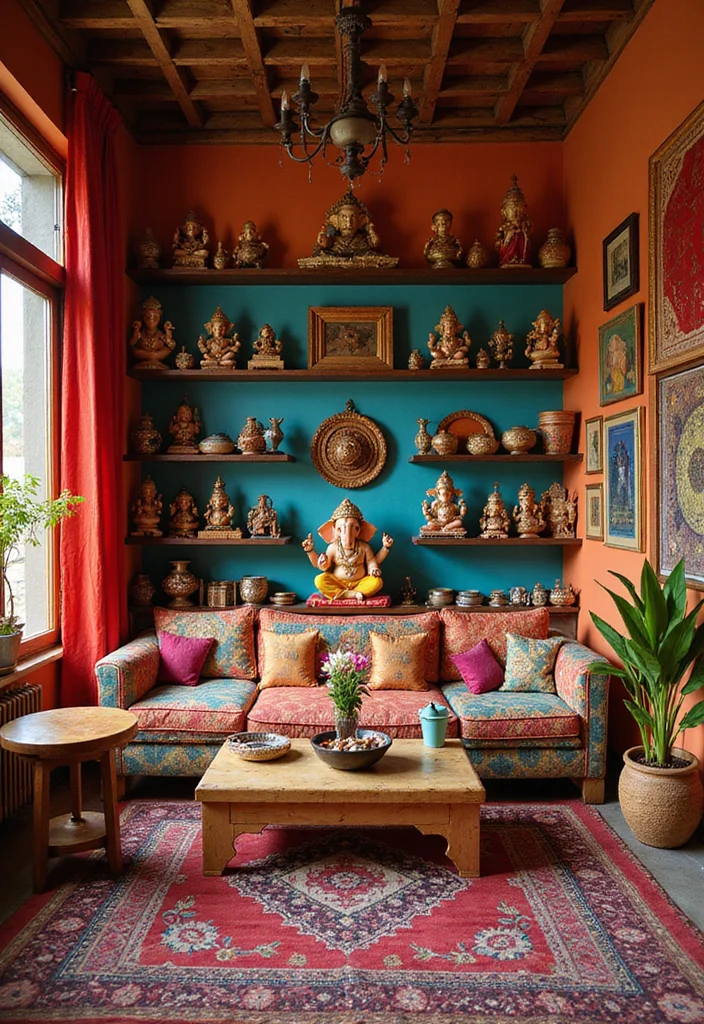 Ganesha Decoration Ideas Home Decor: A Traditional Guide with 20 Festival-Ready Inspirations - 7. Colorful Festival Themes
