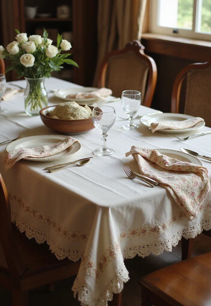 Goodwill Finds Thrifting Home Decor: A Treasure-Hunt Guide with 18 Upcycled Inspirations - 12. Vintage Linens: Soft Touches