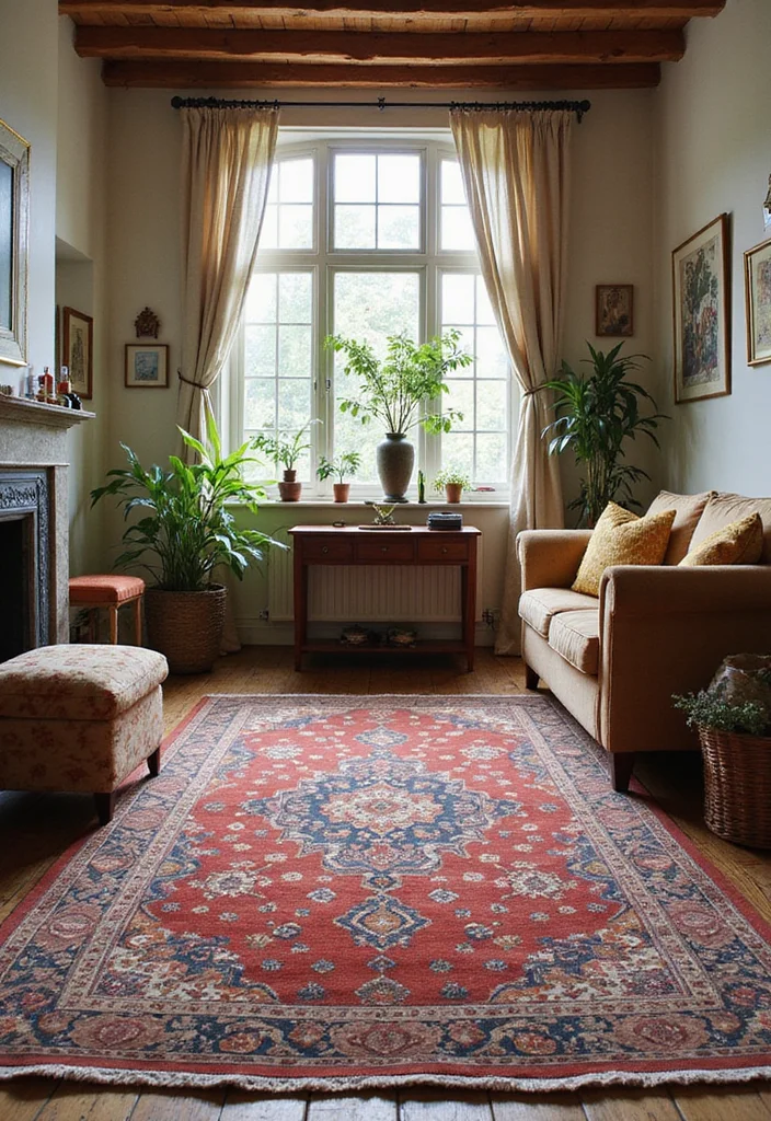 Goodwill Finds Thrifting Home Decor: A Treasure-Hunt Guide with 18 Upcycled Inspirations - 15. Thrifted Rugs: Add Texture and Color