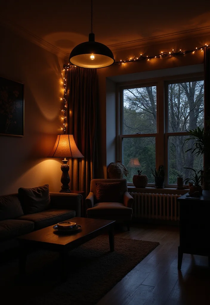 Halloween Decor Ideas for the Home: A Spooky-Chic Guide with 17 Seasonal Styling Inspirations - 16. Dramatic Lighting