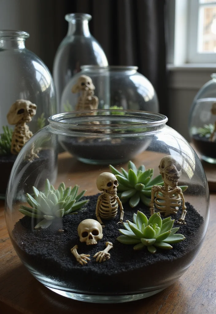 Halloween Decor Ideas for the Home: A Spooky-Chic Guide with 17 Seasonal Styling Inspirations - 7. Eerie Terrariums