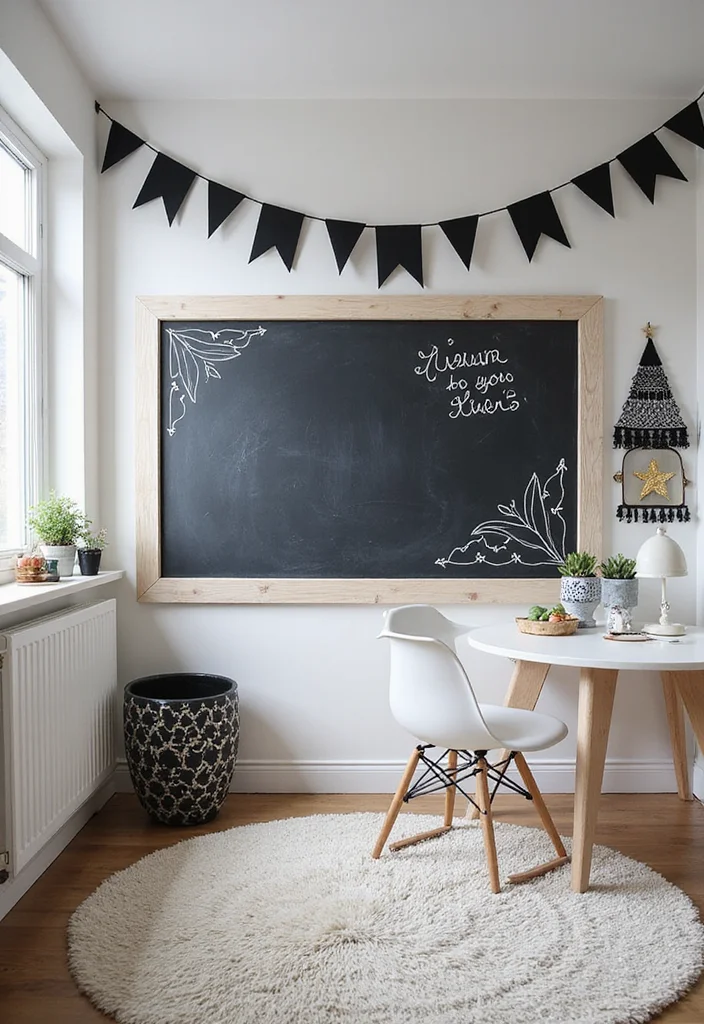 Home Decor Ideas Black and White: A Minimalist Guide with 17 Elegant Monochrome Inspirations - 17. Playful Monochrome Children’s Room