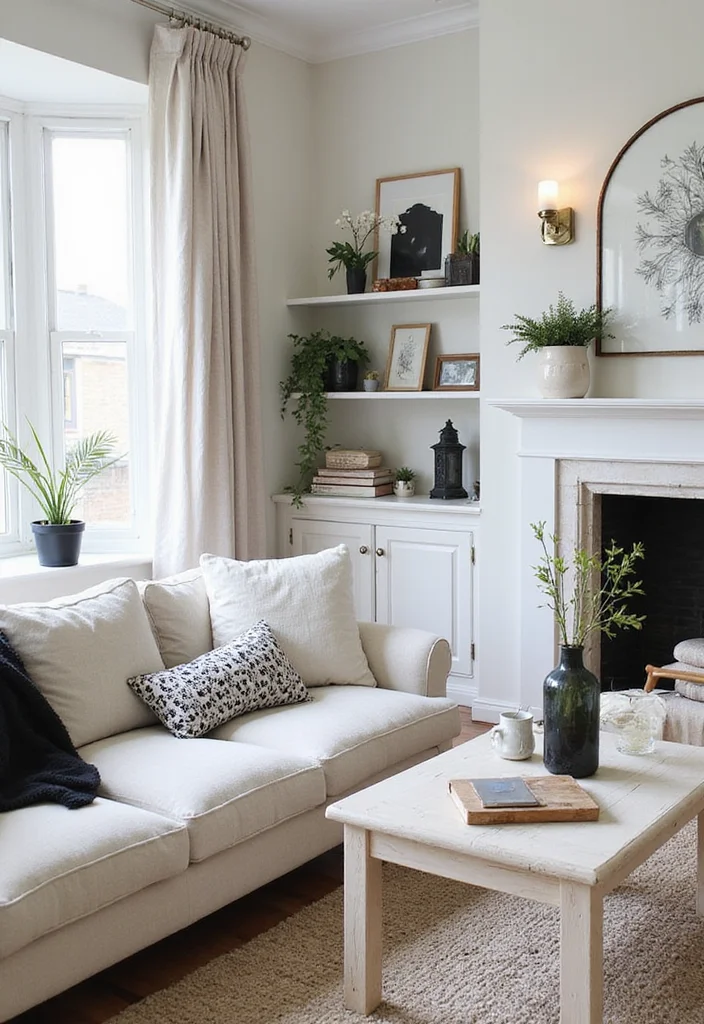 Home Decor Ideas Black and White: A Minimalist Guide with 17 Elegant Monochrome Inspirations - 2. White-Washed Wood Accents