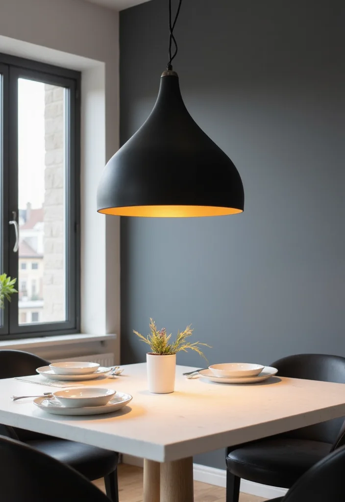 Home Decor Ideas Black and White: A Minimalist Guide with 17 Elegant Monochrome Inspirations - 5. Statement Lighting Fixtures