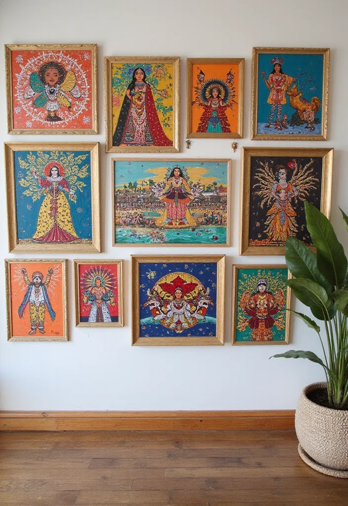 Home Decor Ideas Indian Style: A Vibrant Guide with 19 Cultural Interior Inspirations - 10. Ethnic Artwork