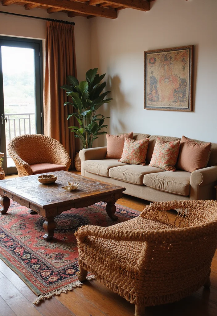 Home Decor Ideas Indian Style: A Vibrant Guide with 19 Cultural Interior Inspirations - 3. Ethnic Style Furnishings