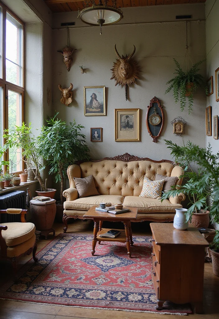 Home Decor Ideas Living Room: A Cozy Guide with 19 Versatile Styling Inspirations - 10. Vintage Finds