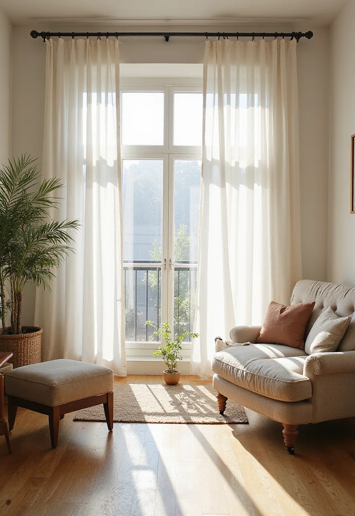 Home Decor Ideas Living Room: A Cozy Guide with 19 Versatile Styling Inspirations - 11. Natural Light Enhancement