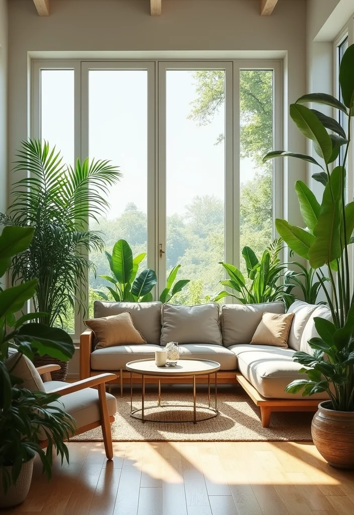 Home Decor Ideas Living Room: A Cozy Guide with 19 Versatile Styling Inspirations - 2. Biophilic Design