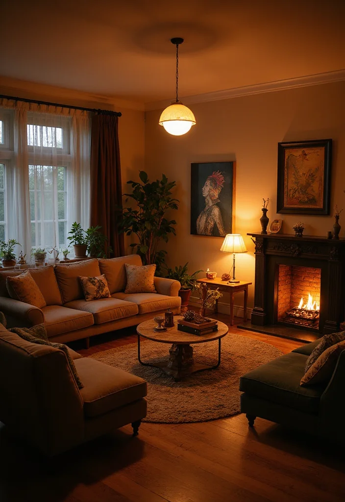 Home Decor Ideas Living Room: A Cozy Guide with 19 Versatile Styling Inspirations - 6. Sustainable Lighting Solutions