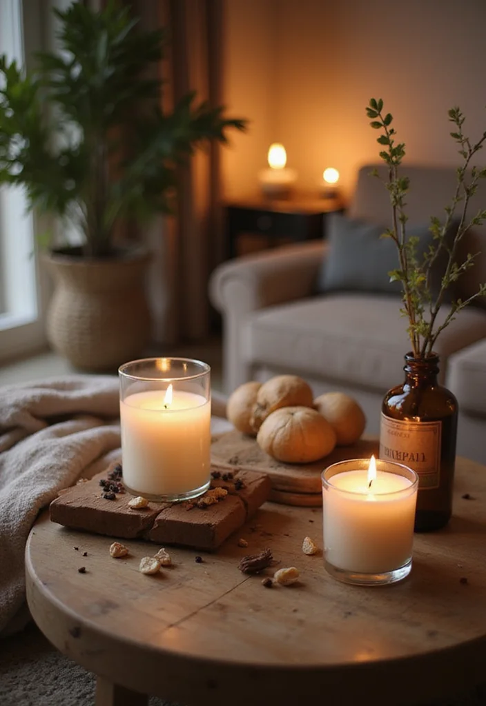 Home Decor Inspiration Living Room: A Comfort-Driven Guide with 18 Cozy Styling Inspirations - 15. Cozy Up with Fragrance