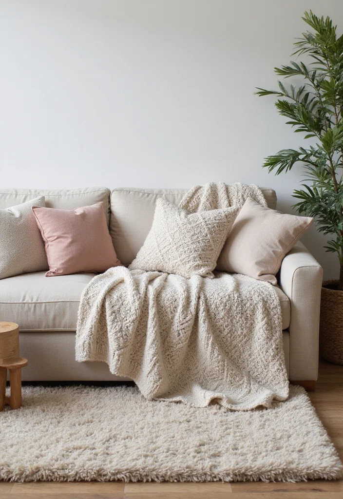 Home Decor Inspiration Living Room: A Comfort-Driven Guide with 18 Cozy Styling Inspirations - 2. Layering Textures