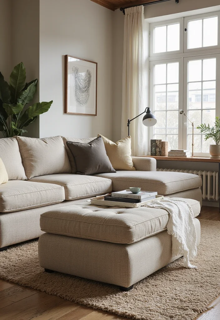Home Decor Inspiration Living Room: A Comfort-Driven Guide with 18 Cozy Styling Inspirations - 8. Use Multi-Functional Furniture