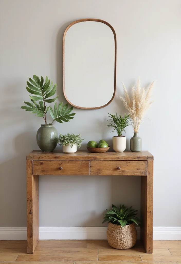 Home Entrance Decor: A Welcoming Guide with 19 Elegant Entryway Inspirations - 1. Reclaimed Wood Console Table