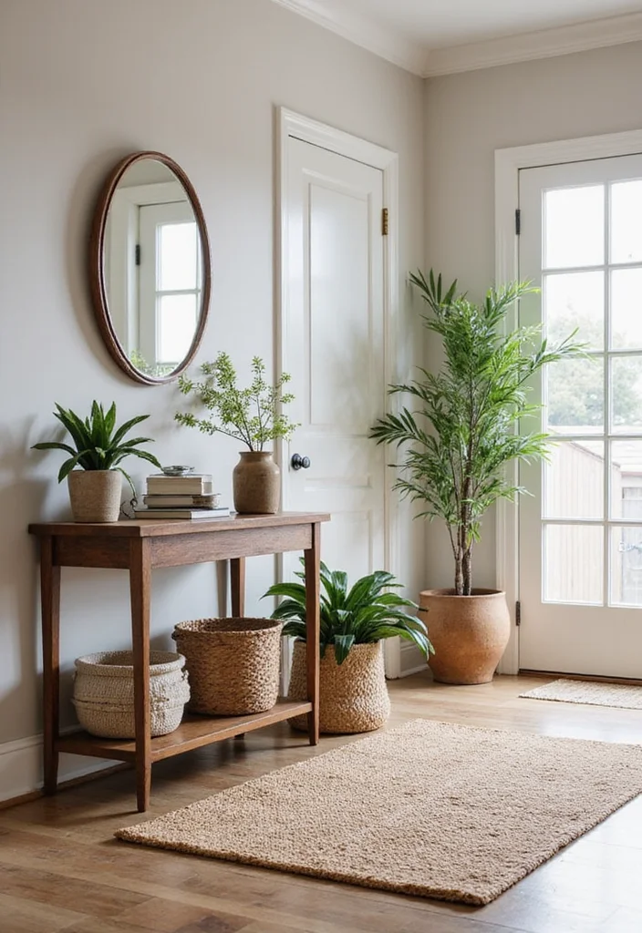 Home Entrance Decor: A Welcoming Guide with 19 Elegant Entryway Inspirations - 7. Natural Fiber Rugs