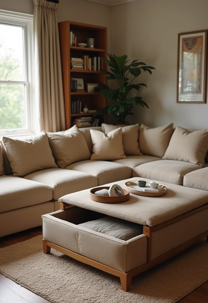 Home Living Room Decor Ideas: A Cozy Guide with 18 Welcoming Interior Inspirations - 10. Incorporate Functional Furniture