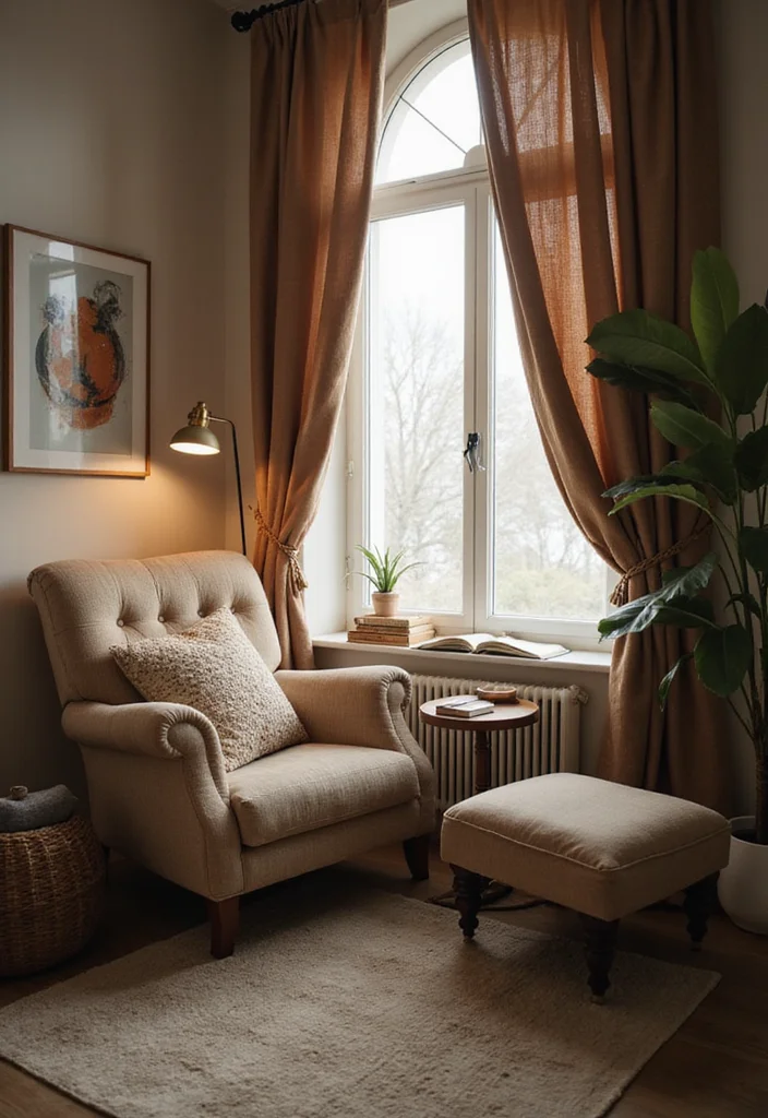Home Living Room Decor Ideas: A Cozy Guide with 18 Welcoming Interior Inspirations - 12. Add a Cozy Reading Nook