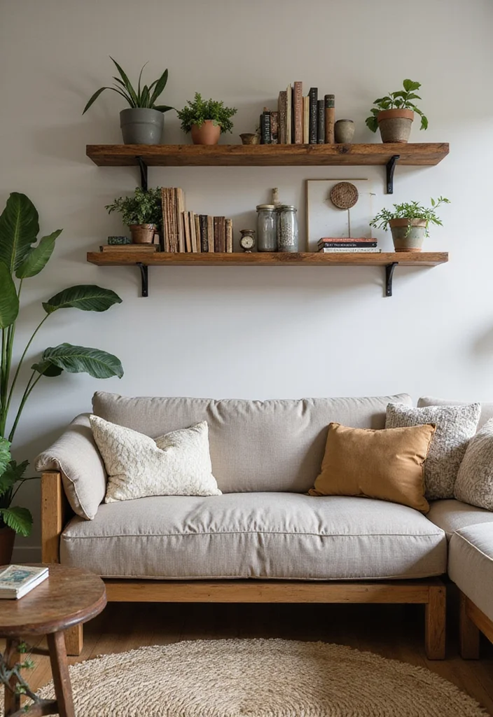 Home Living Room Decor Ideas: A Cozy Guide with 18 Welcoming Interior Inspirations - 13. Opt for Open Shelving