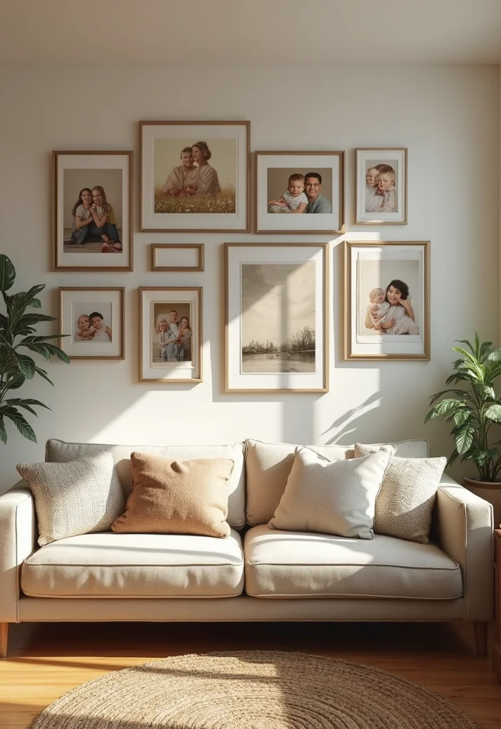 Home Living Room Decor Ideas: A Cozy Guide with 18 Welcoming Interior Inspirations - 15. Utilize Wall Art Creatively