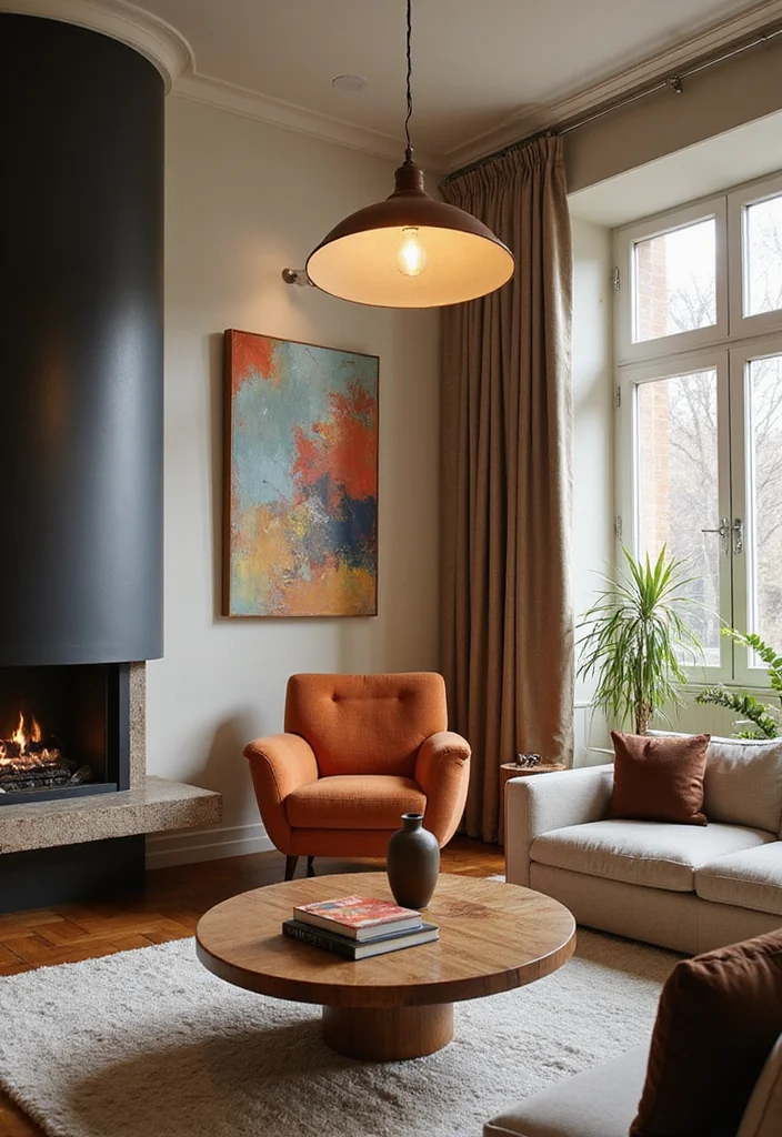 Home Living Room Decor Ideas: A Cozy Guide with 18 Welcoming Interior Inspirations - 4. Create a Focal Point with a Statement Piece