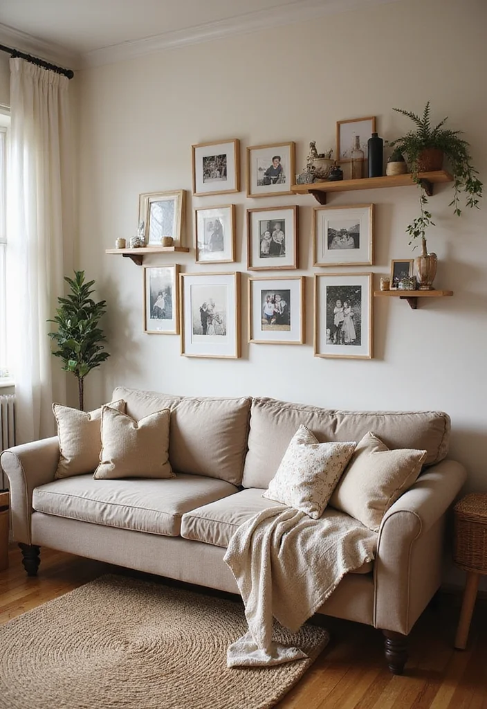 Home Living Room Decor Ideas: A Cozy Guide with 18 Welcoming Interior Inspirations - 8. Personalize with Family Photos and Memories