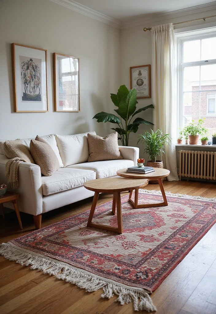 Home Living Room Decor Ideas: A Cozy Guide with 18 Welcoming Interior Inspirations - 9. Create Defined Spaces with Rugs