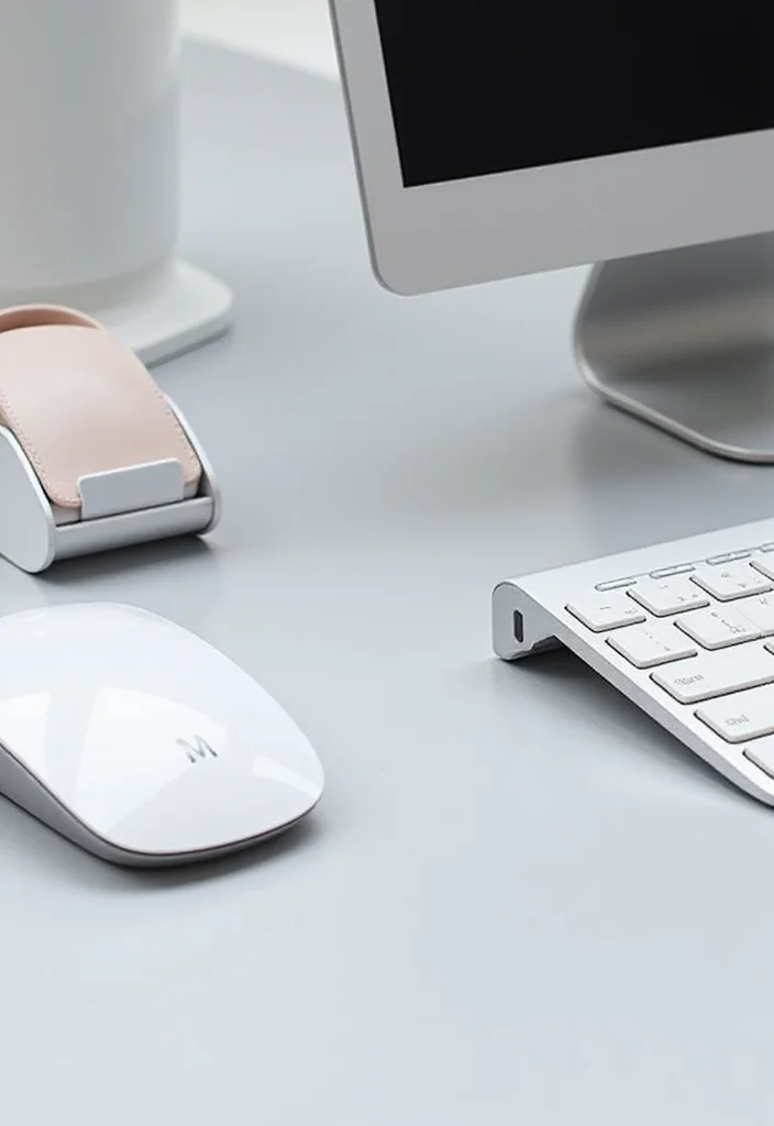 Home Office Decor for Women: A Chic Guide with 19 Feminine Workspace Inspirations - 14. Minimalistic Tech Accessories