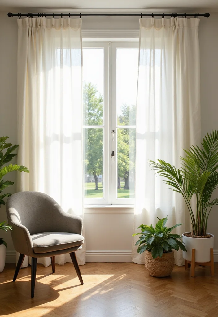 Home Office Decor for Women: A Chic Guide with 19 Feminine Workspace Inspirations - 17. Fresh Air with Window Treatments