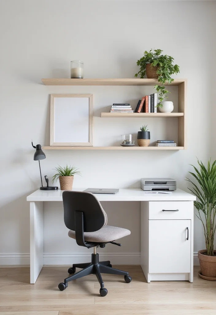 Home Office Decor for Women: A Chic Guide with 19 Feminine Workspace Inspirations - 2. Minimalist Furniture for Maximum Space