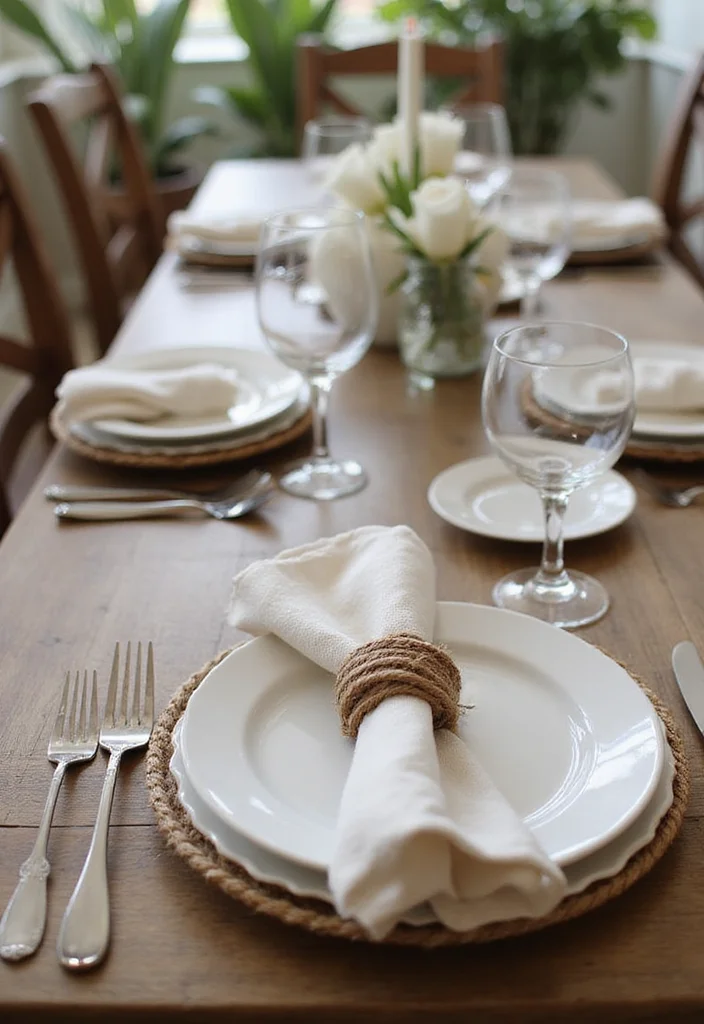 Jute Rope Crafts Home Decor: A Natural Guide with 17 Rustic Crafting Inspirations - 12. Jute Rope Napkin Rings