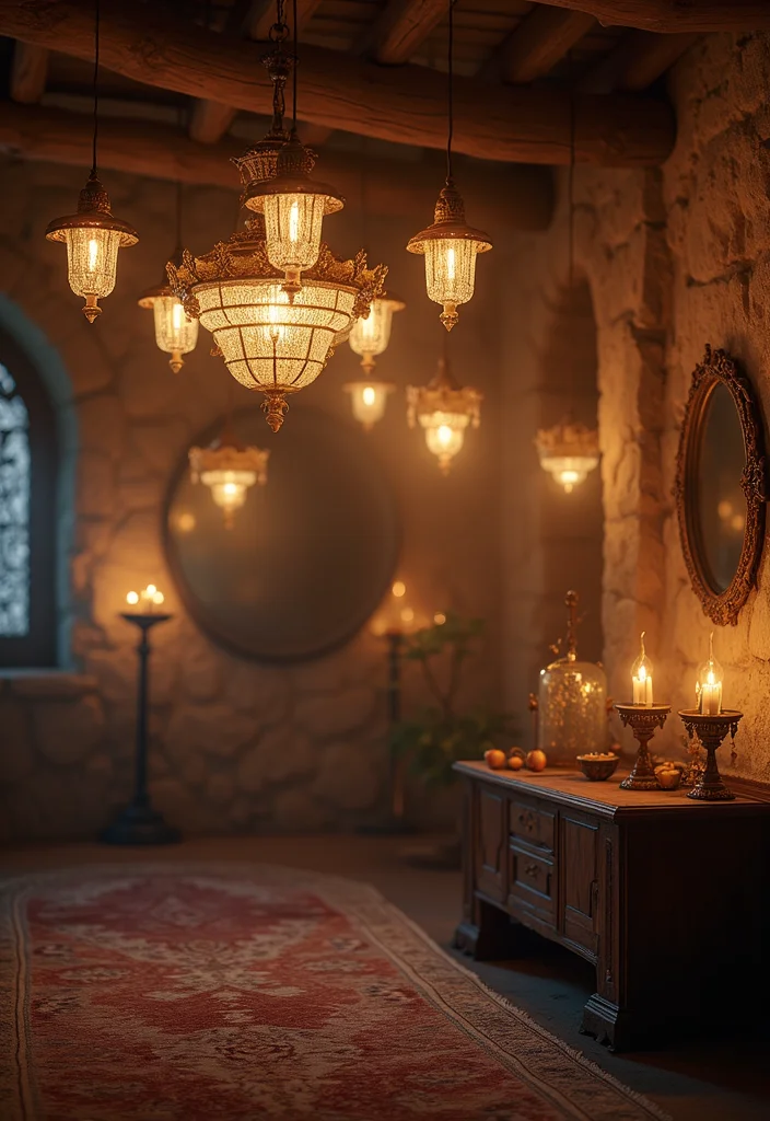 Lord of the Rings Home Decor: A Fantasy-Themed Guide with 20 Enchanted Styling Inspirations - 7. Elvish-Inspired Lighting