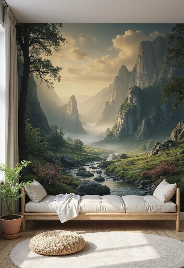 Lord of the Rings Home Decor: A Fantasy-Themed Guide with 20 Enchanted Styling Inspirations - 8. Middle-earth Wall Murals