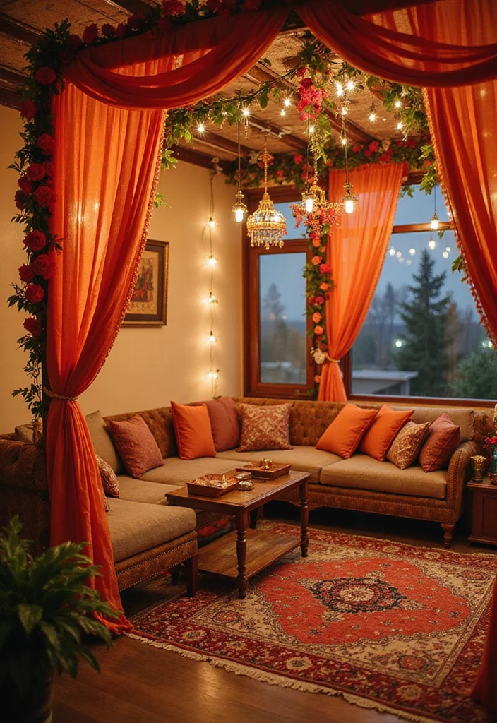 Mehendi Decor Ideas at Home: A Vibrant Guide with 18 Celebration-Inspired Concepts - 1. Mehendi Mandapa Magic