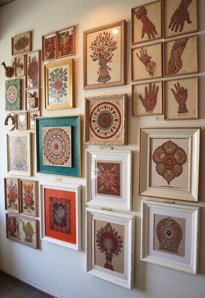 Mehendi Decor Ideas at Home: A Vibrant Guide with 18 Celebration-Inspired Concepts - 12. Mehendi Artwork Displays