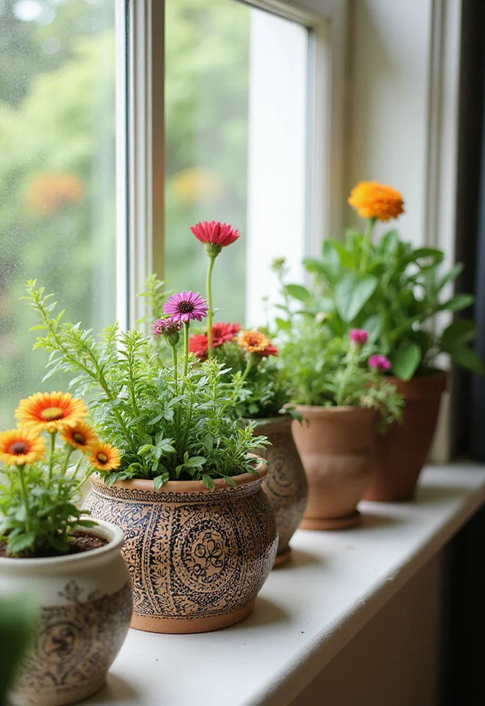 Mehendi Decor Ideas at Home: A Vibrant Guide with 18 Celebration-Inspired Concepts - 13. Mehendi-Inspired Planters