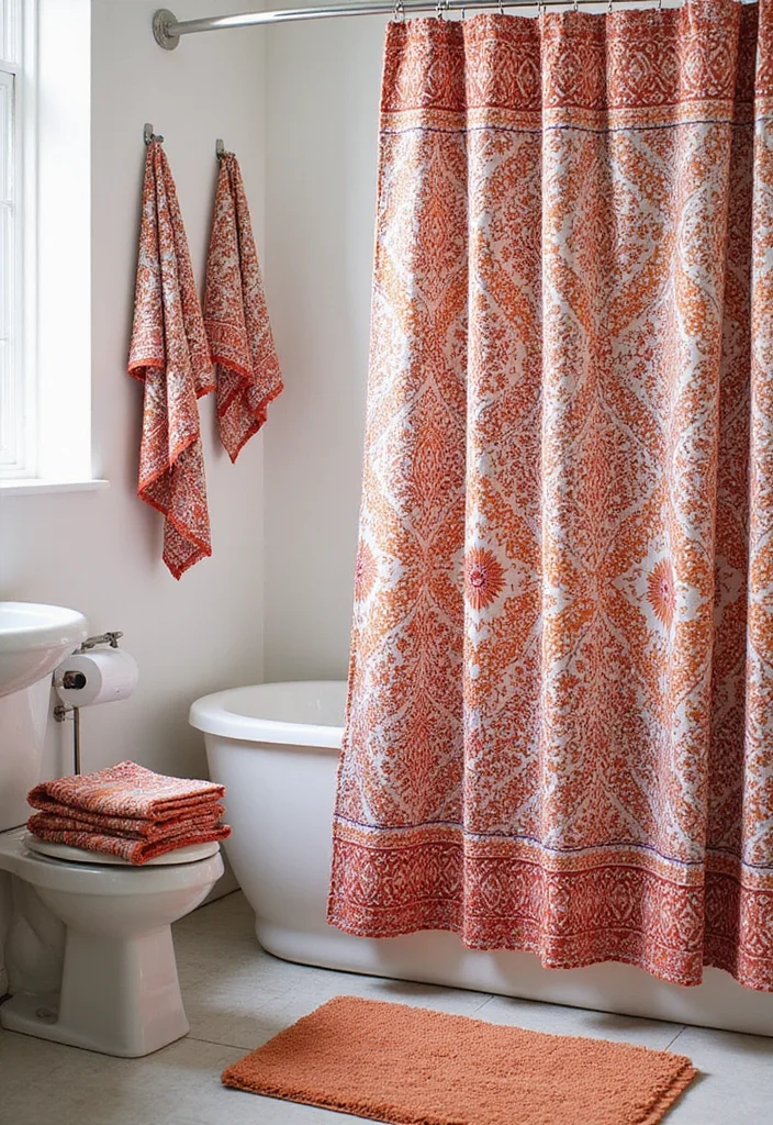 Mehendi Decor Ideas at Home: A Vibrant Guide with 18 Celebration-Inspired Concepts - 15. Mehendi Design Shower Curtains