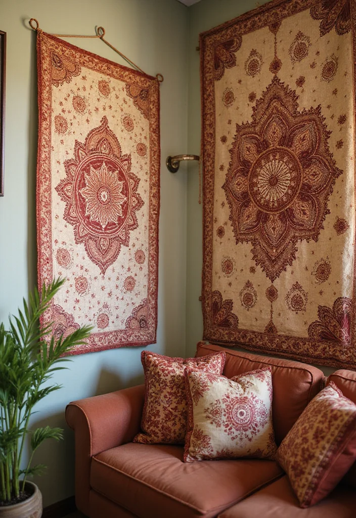 Mehendi Decor Ideas at Home: A Vibrant Guide with 18 Celebration-Inspired Concepts - 2. Elegant Mehendi Wall Hangings