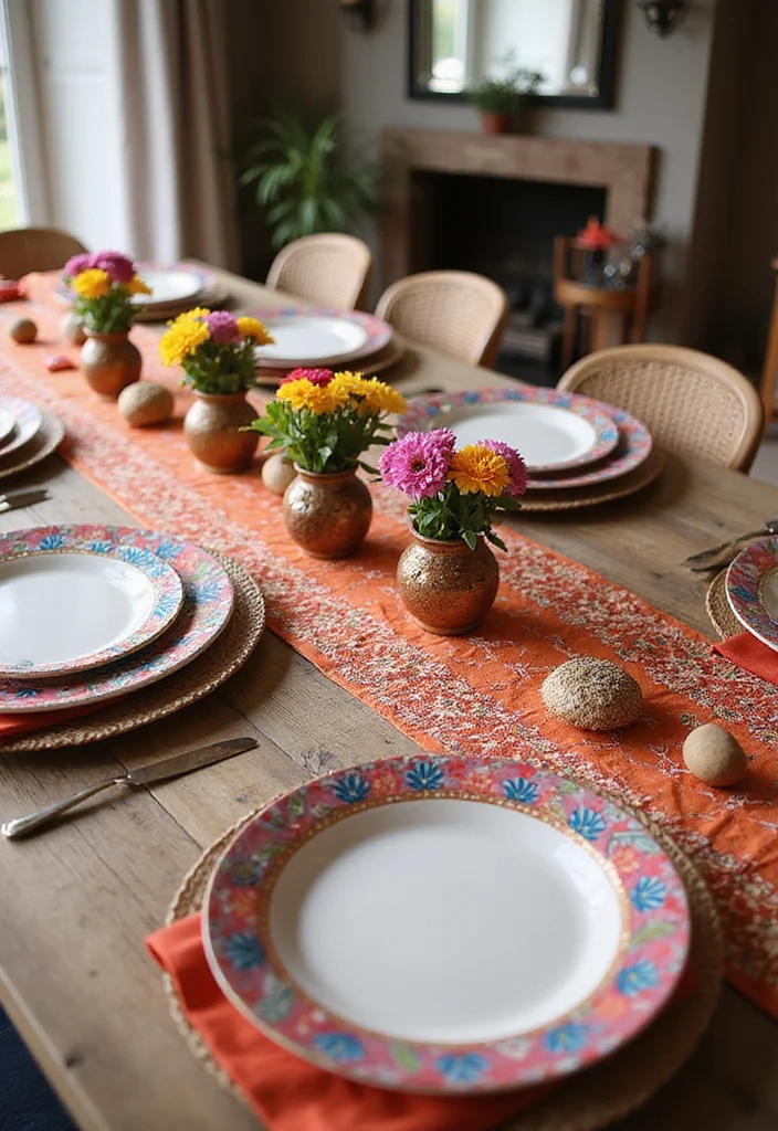 Mehendi Decor Ideas at Home: A Vibrant Guide with 18 Celebration-Inspired Concepts - 3. Festive Table Settings