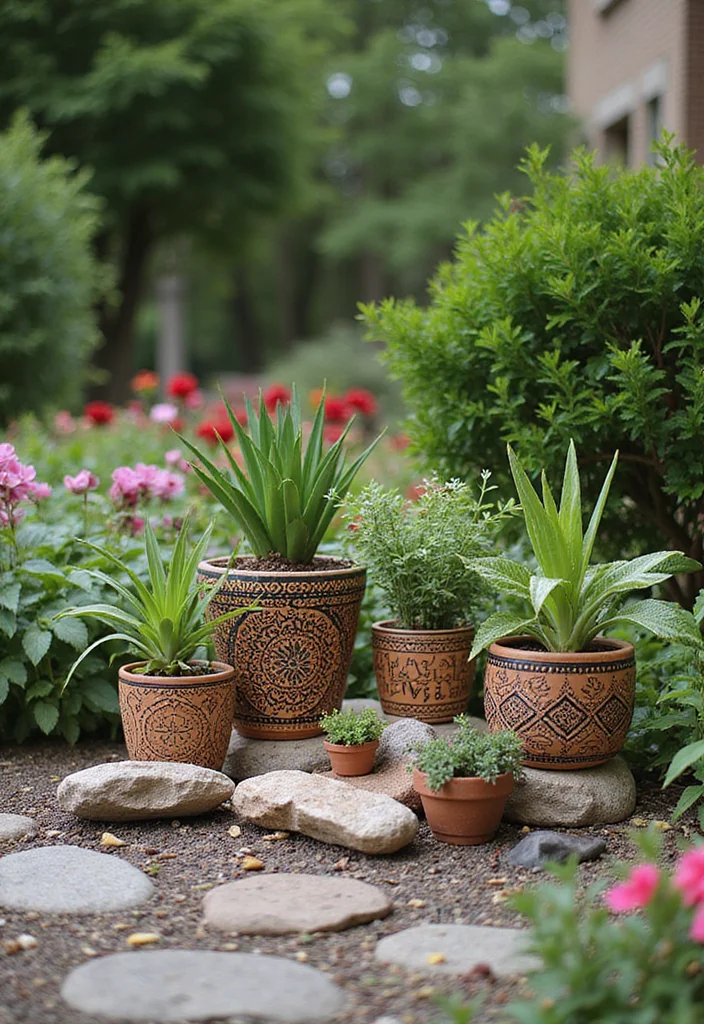 Mehndi Decor at Home Backdrops: A Colorful Guide with 19 Celebration-Ready Inspirations - 13. Mehndi-Inspired Garden Accents