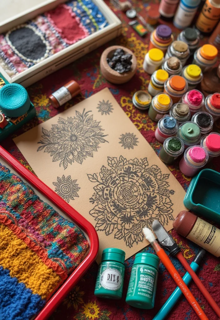 Mehndi Decor at Home Backdrops: A Colorful Guide with 19 Celebration-Ready Inspirations - 14. DIY Mehndi Decor Kit