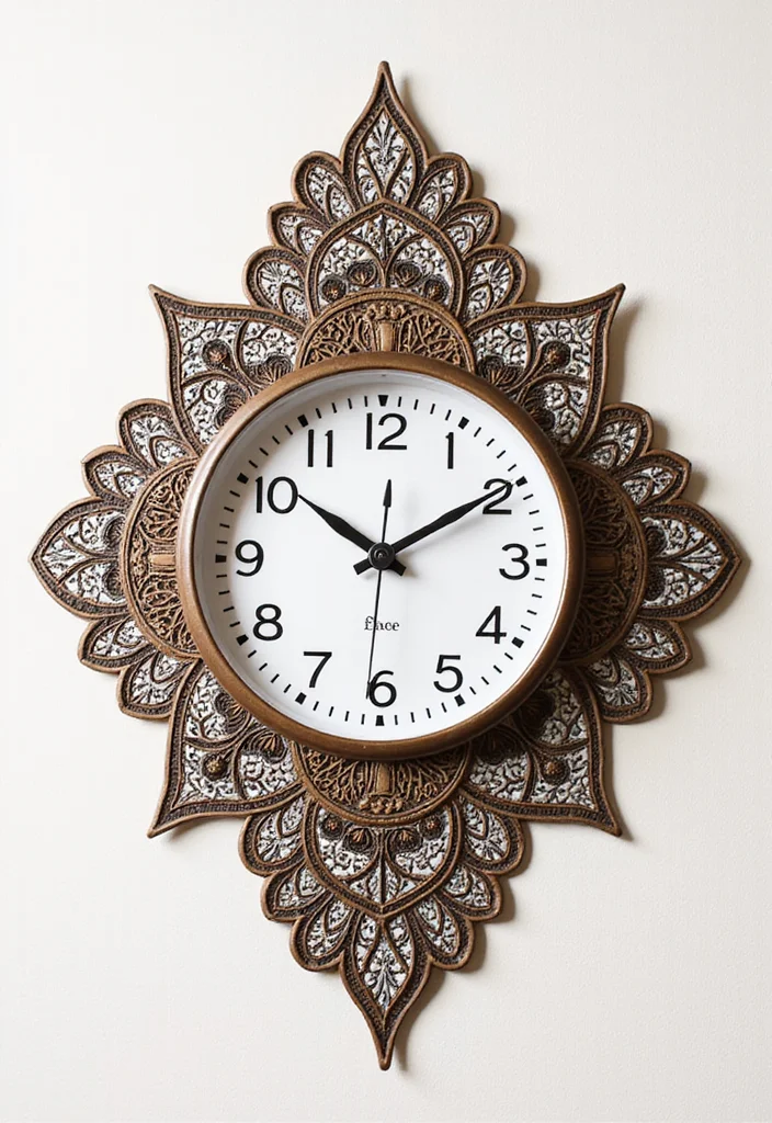 Mehndi Decor at Home Backdrops: A Colorful Guide with 19 Celebration-Ready Inspirations - 18. Mehndi Wall Clocks